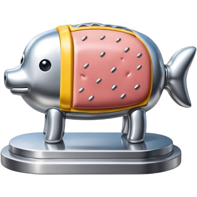  SPAM meat jeff koons style sculpture art french landscape  emoji