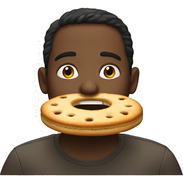 Antonio eating biscuits emoji
