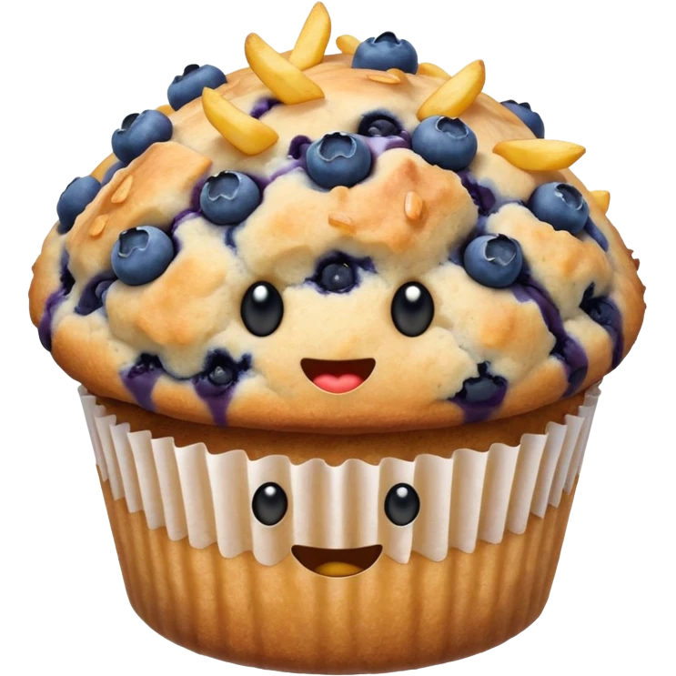 A McDonald's blueberry muffin with a side of French fries emoji