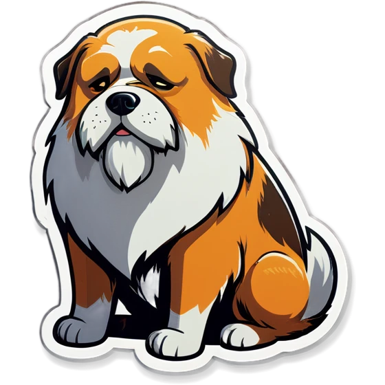  Town bearded dog depressed emoji