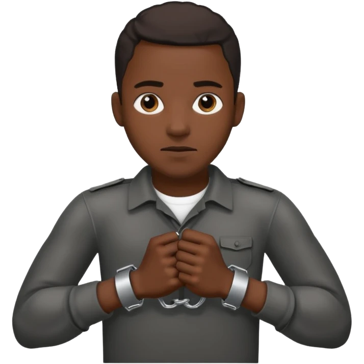 Black man handcuffed emoji