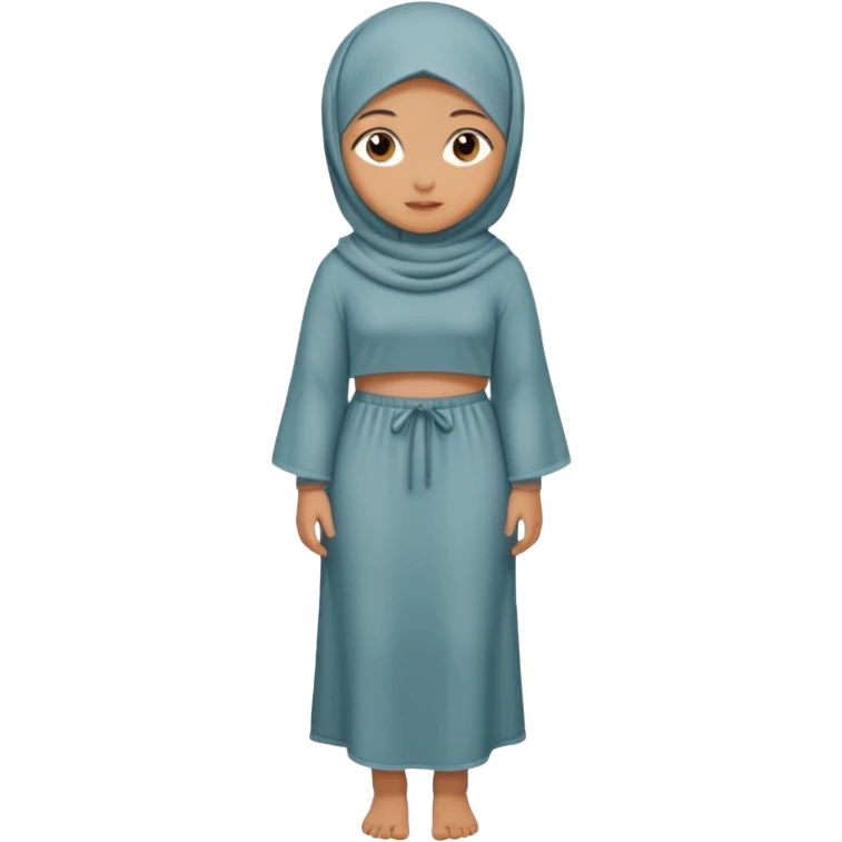 Girl with hijab full body and she stomach and legs make her tits big she got naked and her and all part body get naked except her hijab she get naked emoji