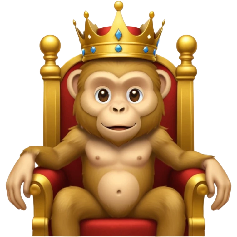 King that is a monkey on throne emoji