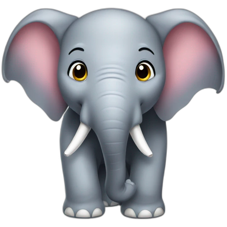 Cheerful elephant emoji