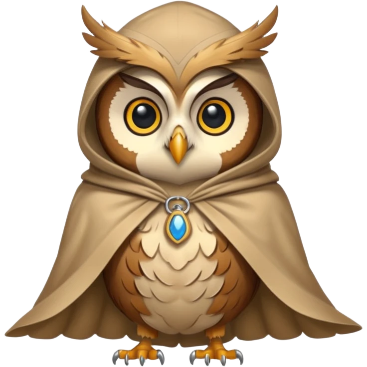 owl in beige cloak emoji
