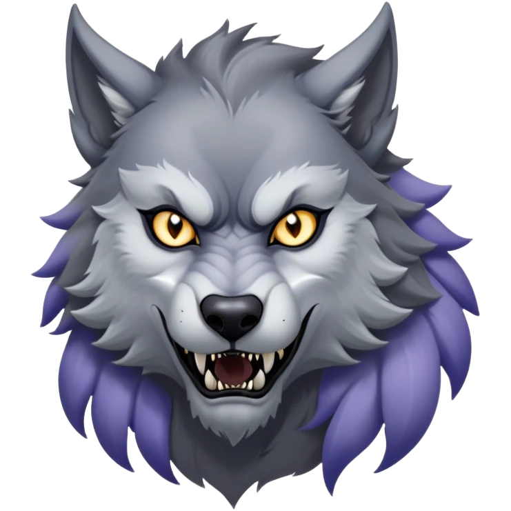 Cinematic Noble Werewolf Portrait Emoji, Formidable and majestic, with a powerful lupine silhouette in moonlit grays and silvers, featuring piercing, wise eyes and a dignified snarl that hints at untamed strength, simplified yet intricately detailed, glowing with a soft, lunar outline that encapsulates the noble duality of feral instinct and loyal guardianship! emoji