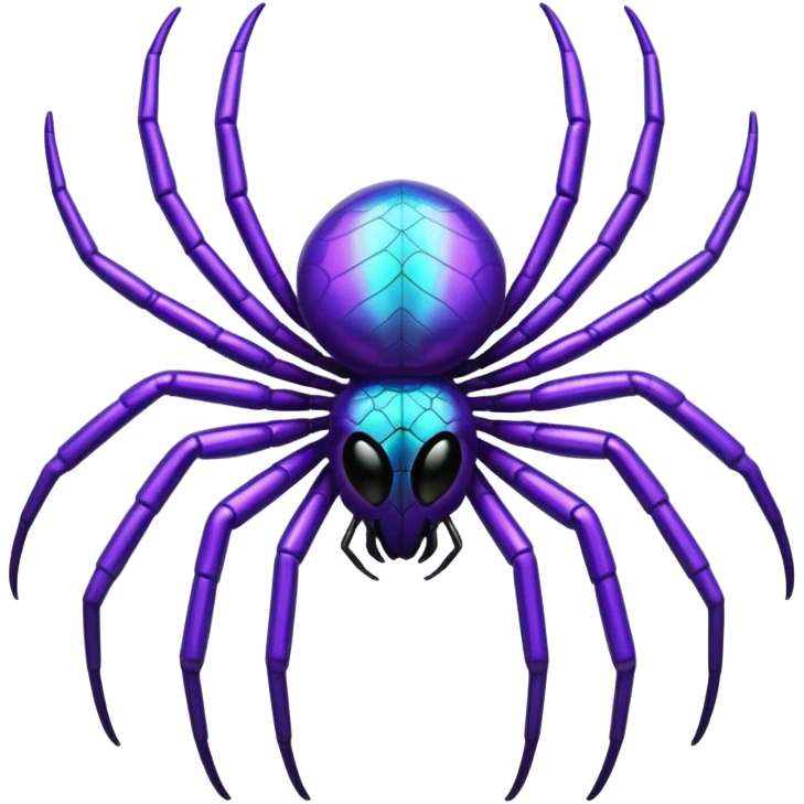 glitter purple and cian spider emoji