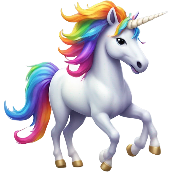 unicorn dancing on rainbows emoji