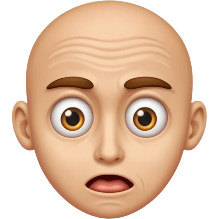 Crazy face emoji with twitching eye emoji