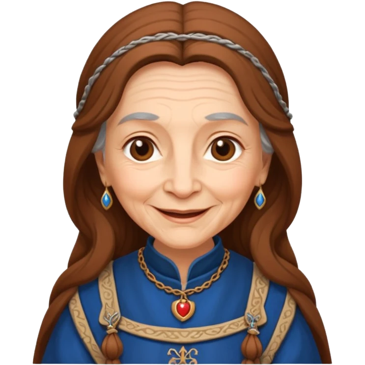 The kind and amiable grandmother in medieval fairy tales emoji