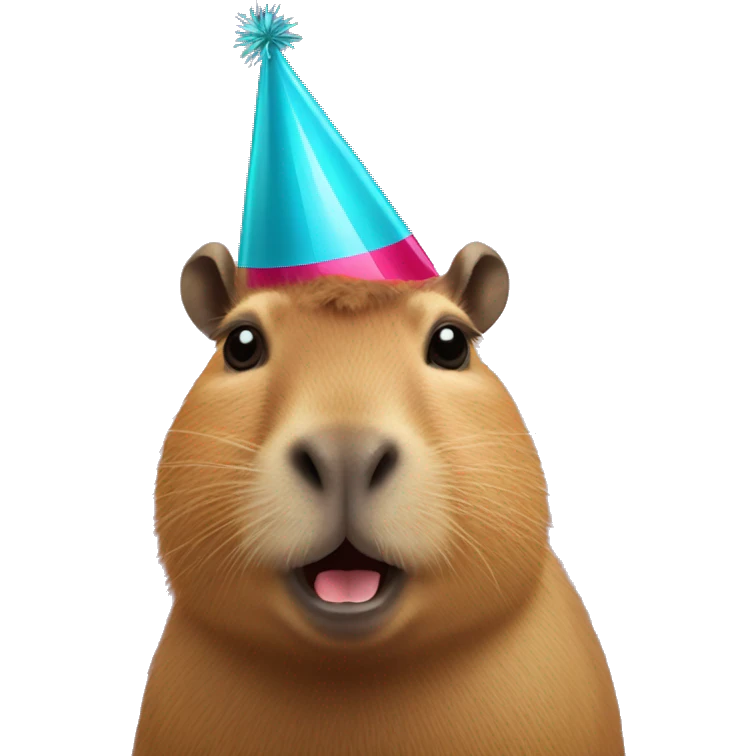 Capybara with party hat  emoji