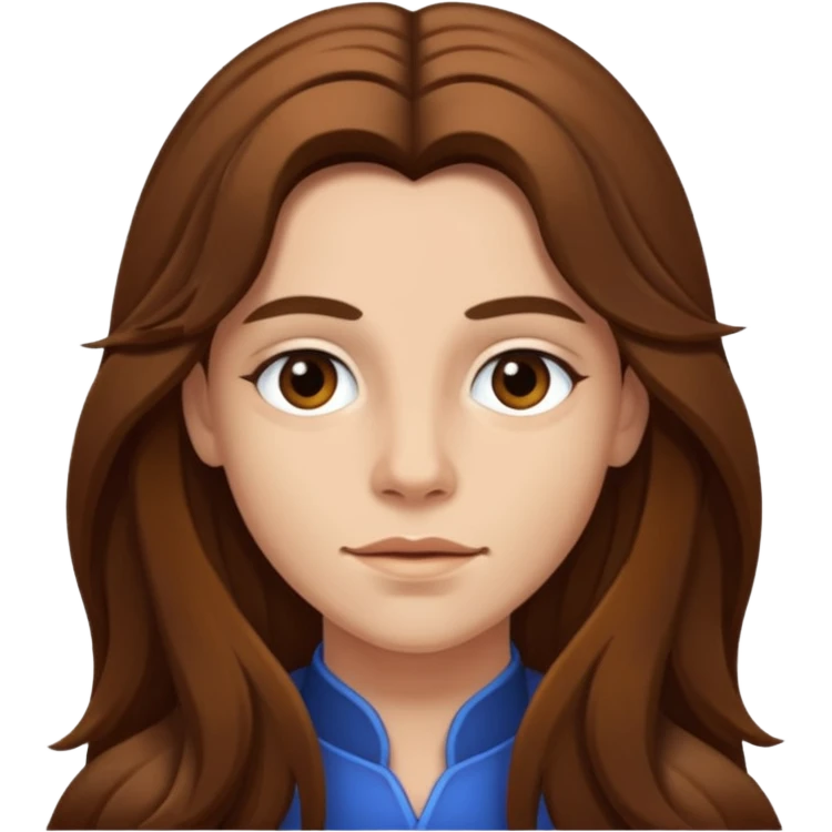 Fab Morvan with long brown hair emoji