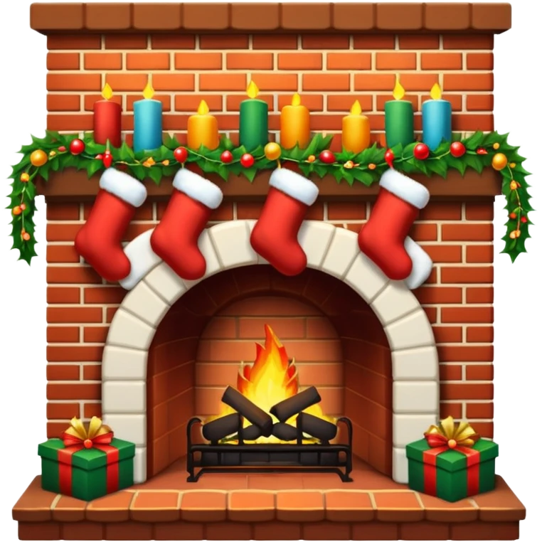Classic Christmas Fireplace emoji