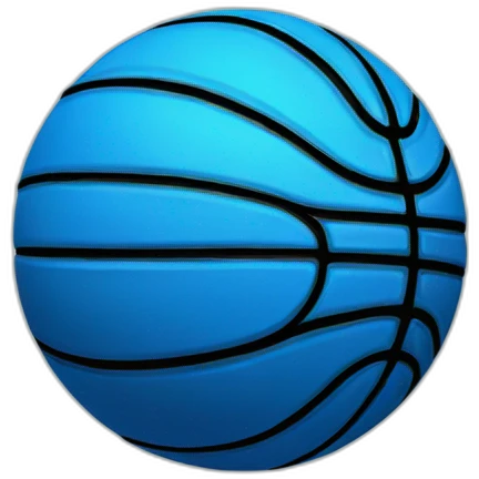 Blue basketball emoji