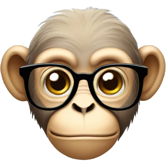 Monkey with glasses emoji