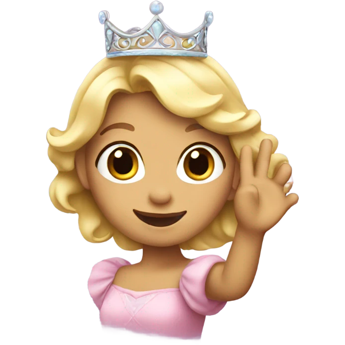 Princess waving emoji