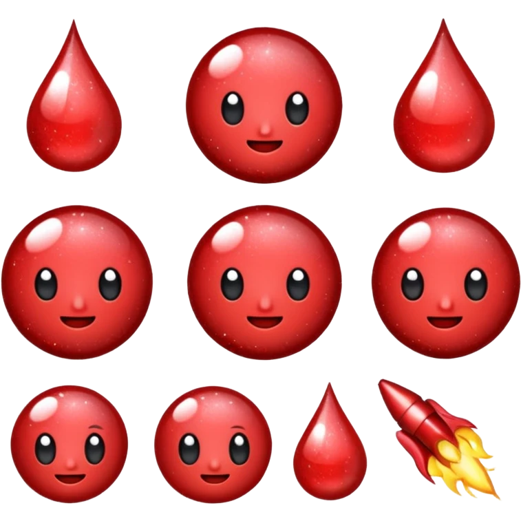 red glitter link emoji