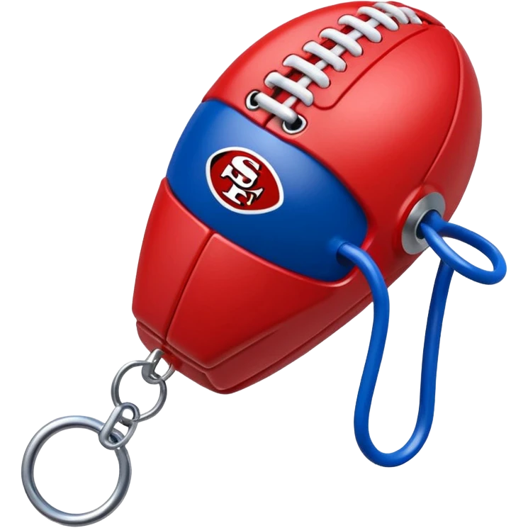 whistle nfl american football blue (#00A3E0) and red (#F9423A) emoji