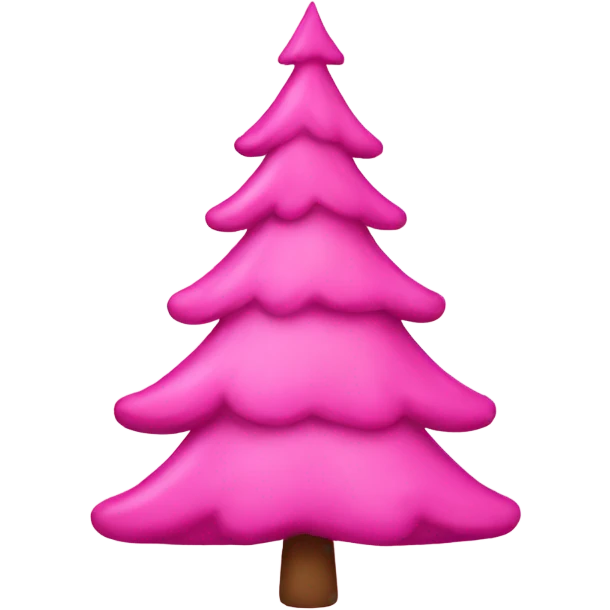 Pink Christmas tree emoji