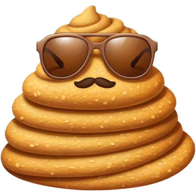 Diarrhea with sunglasses emoji