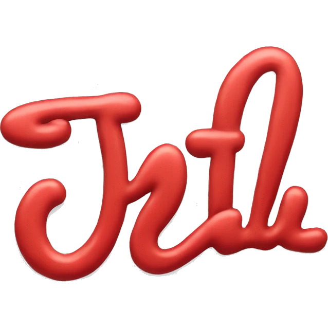 red cursive word chill emoji