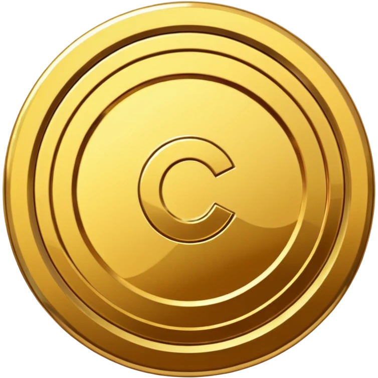make a golden crypto coin emoji