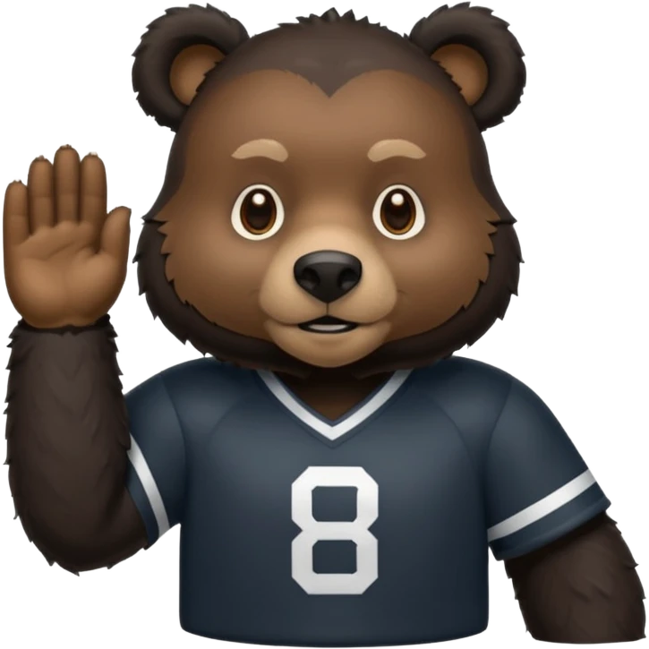 black bear with jersey emoji