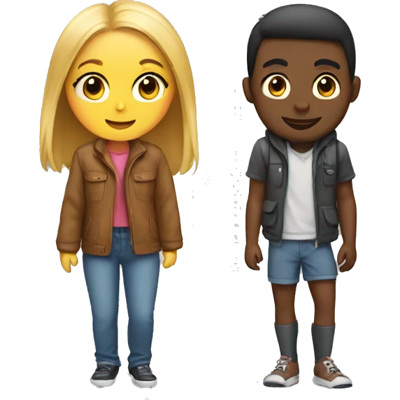 girl and guy outside emoji