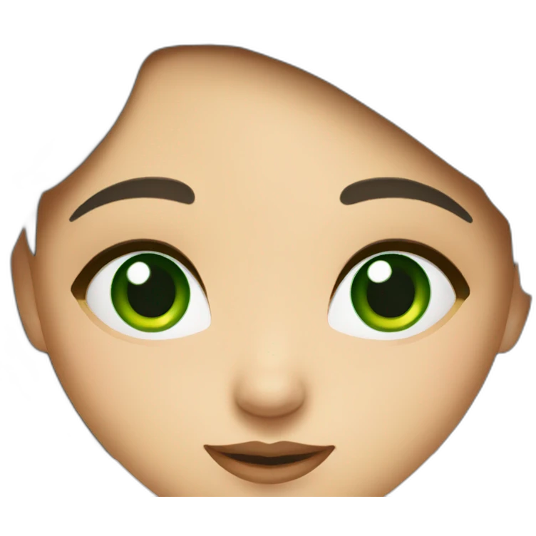 Brunette girl with green eyes wearing Chinese traditional clothes emoji