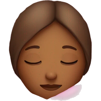girl sleeping with pink blanket emoji