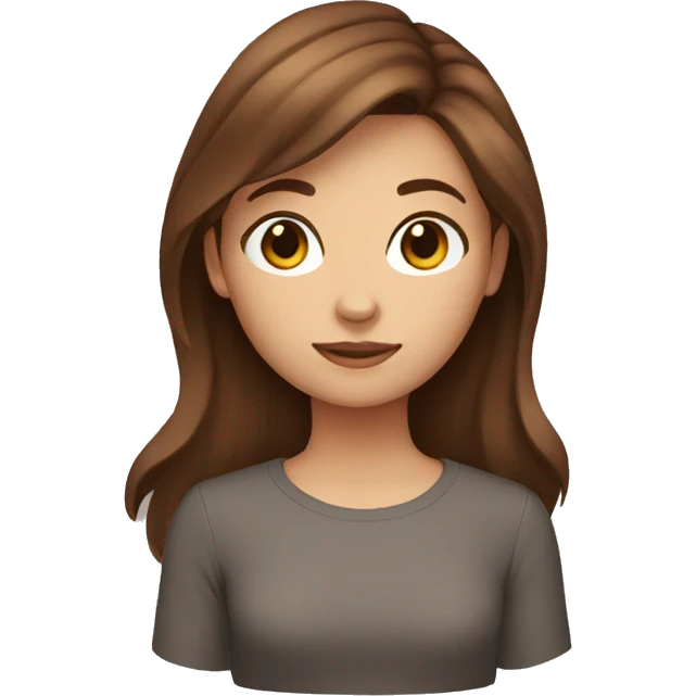 girl with brown hair emoji