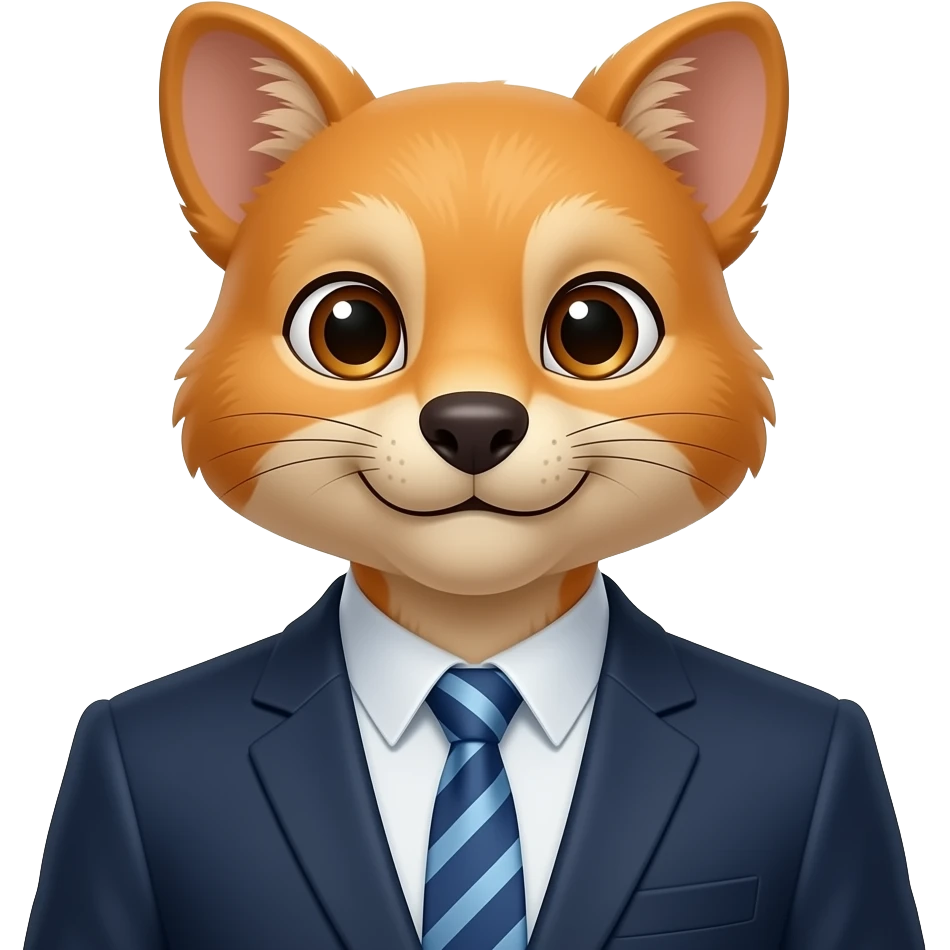 animal journalist in attire emoji