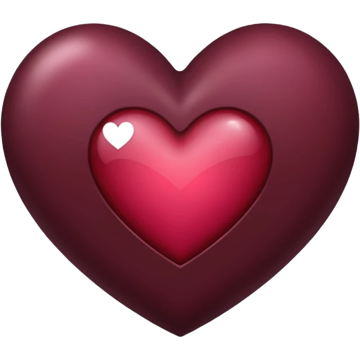 Corazón de color vinotinto oscuro emoji
