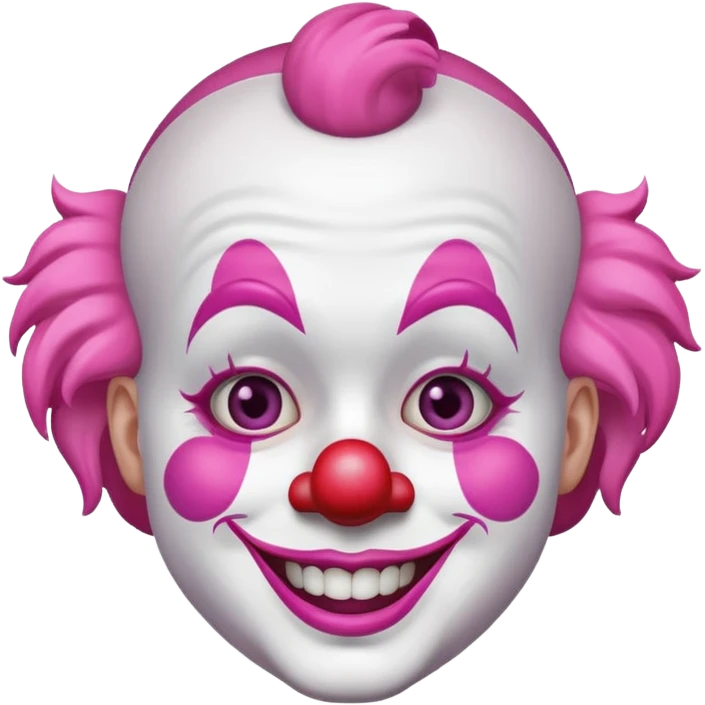 Pink face clown  emoji