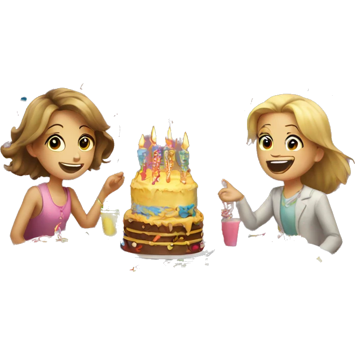 Birthdays party table emoji