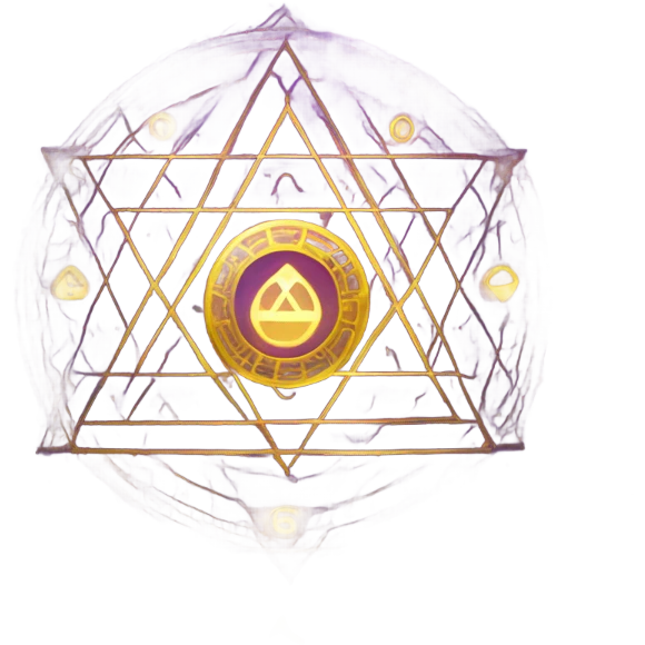 Mystical glowing numbers floating in space with sacred geometry patterns, magical, spiritual, purple and gold colors emoji
