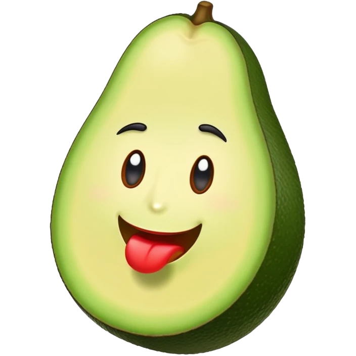 Un aguacate con unos labios grandes  emoji