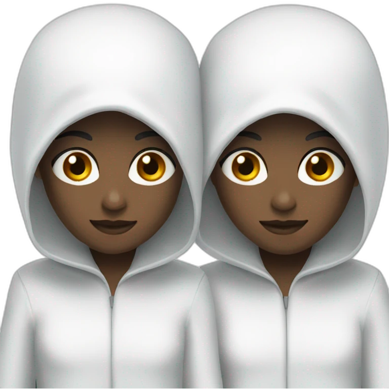 twins in ghost costume emoji