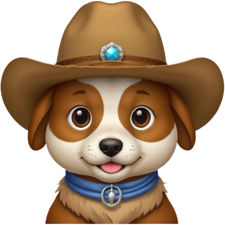 Dog with a cowboy hat emoji