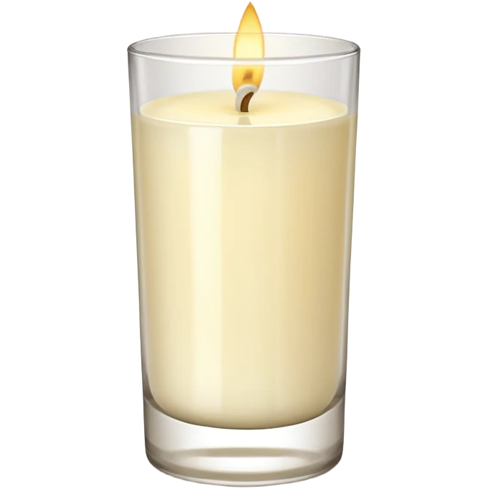 Soft vanilla long glass candle emoji