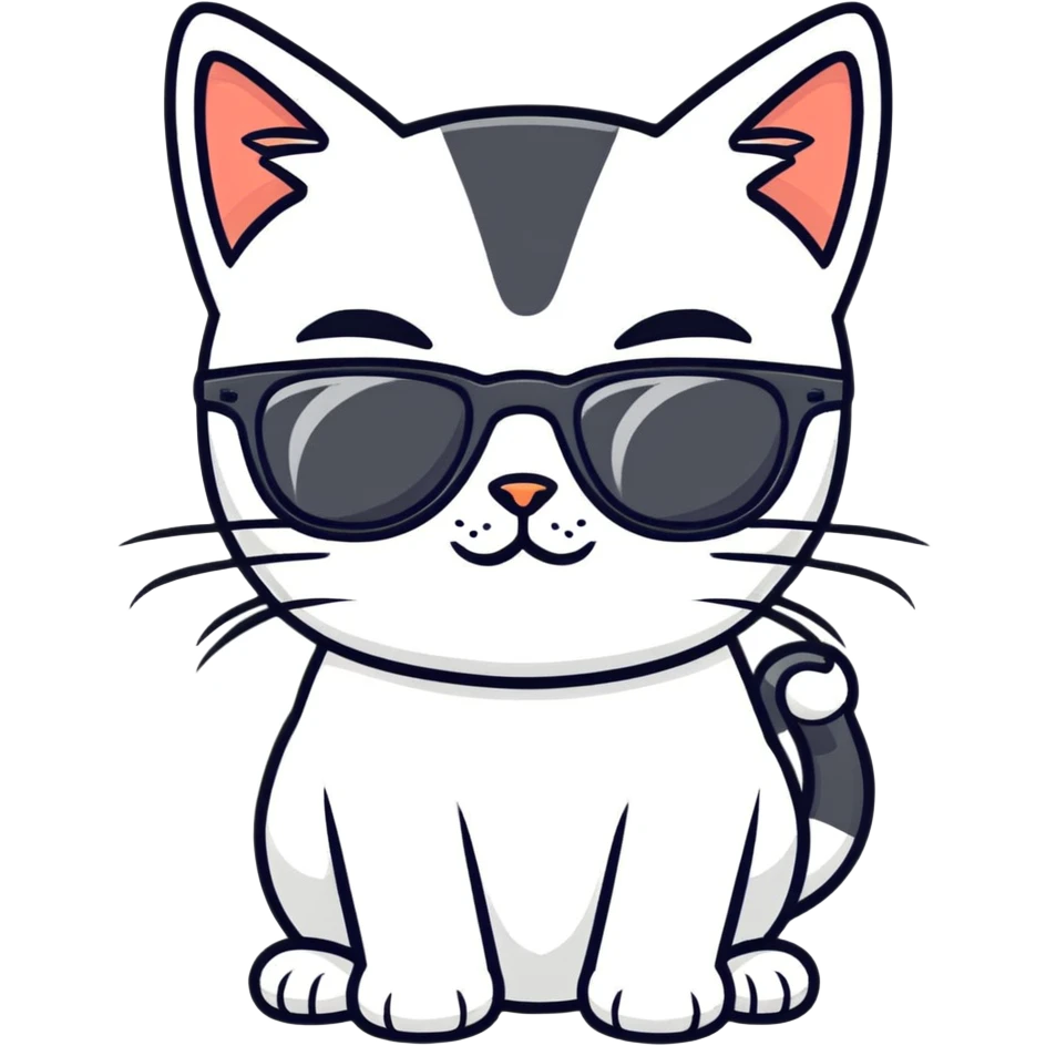 Cat with sunglasses emoji