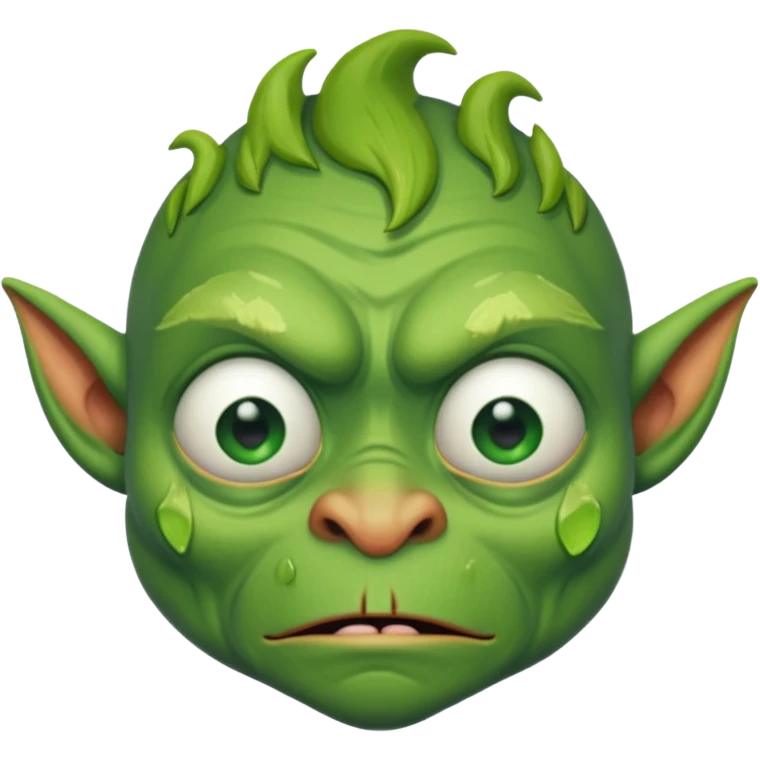 Goblin is crying with big tears in his eyes  emoji