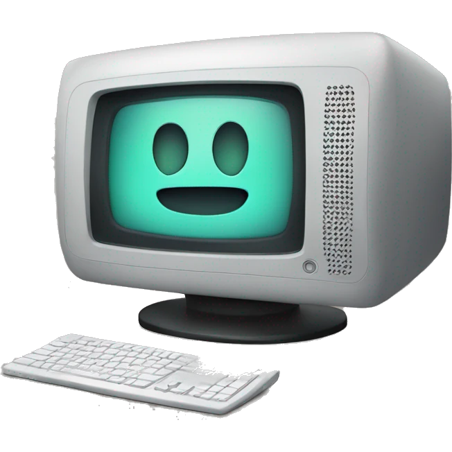 Design Idea: A computer monitor with a speaker icon. emoji