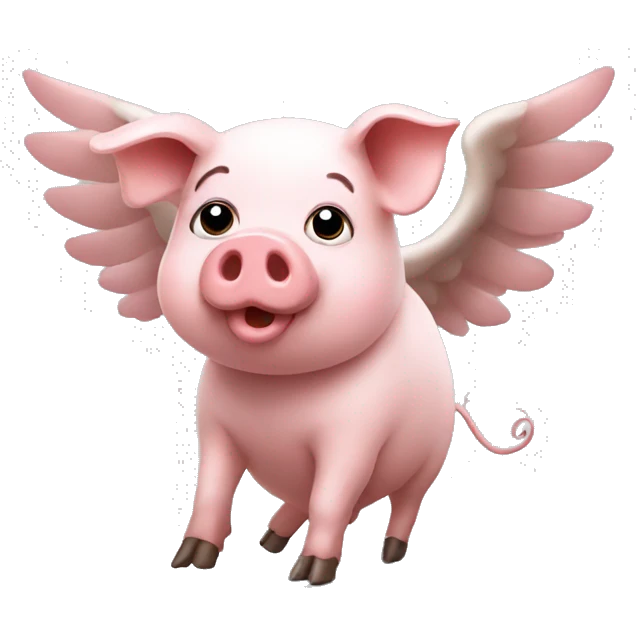 Pig with wings emoji