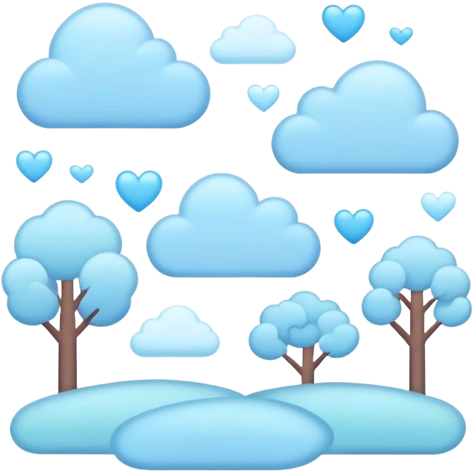 Cute Kawaii Pastels Blue Pale Aesthetic Scenery Deco emoji