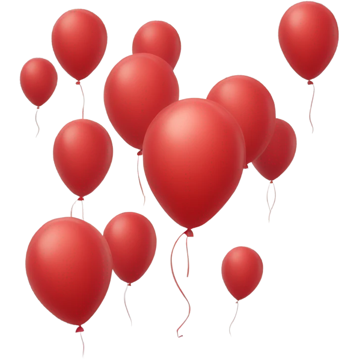 Red balloon smiling  emoji