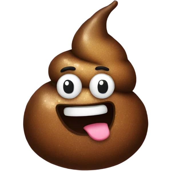 a poop with sparkles  emoji