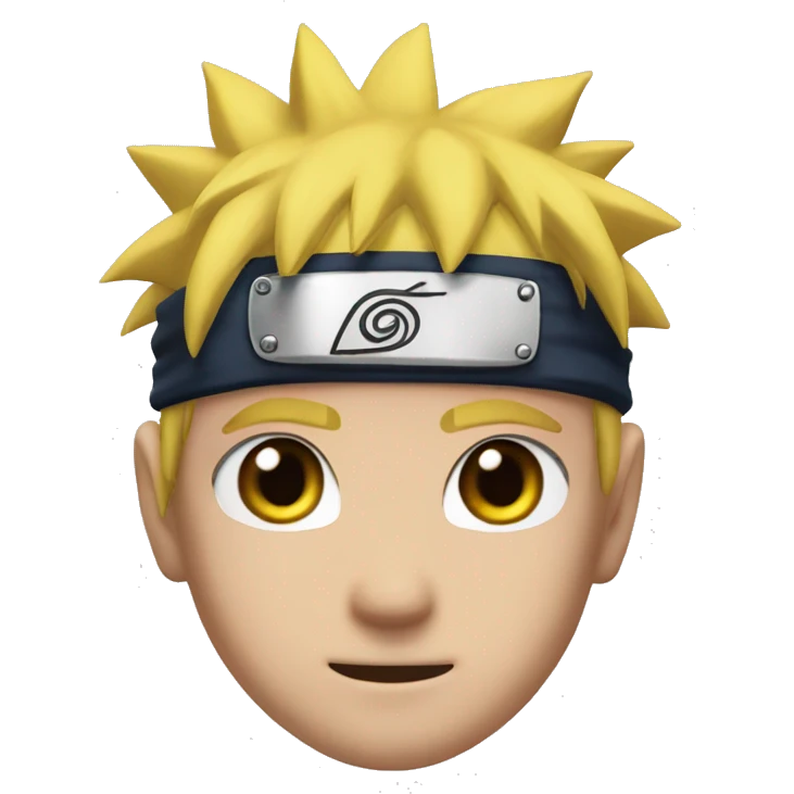 Naruto with a headband and signature whisker marks emoji