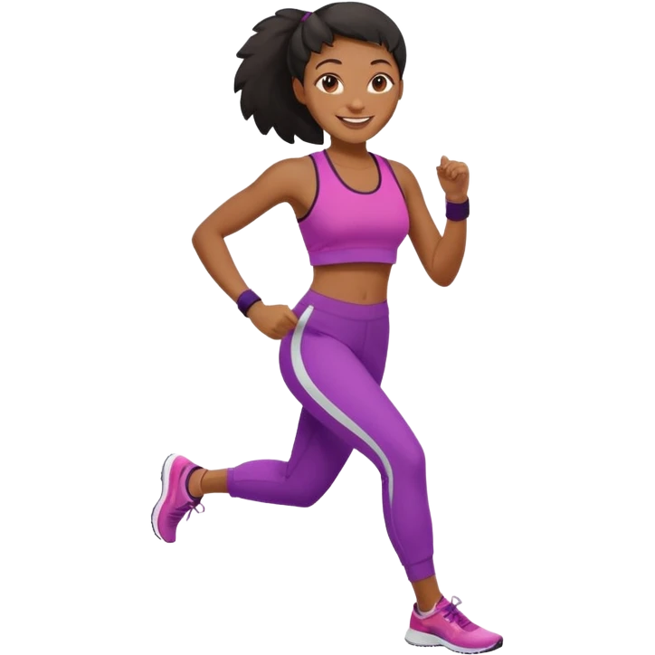 Morning Jogger black woman emoji