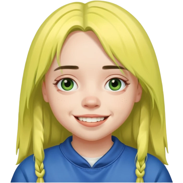 Billie Eilish smiling  emoji